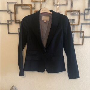 Classic fitted navy blue Women's Blazer Banana Republic